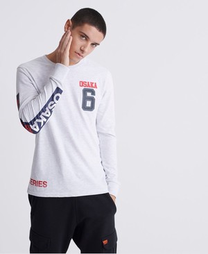 Superdry Osaka Series Férfi Pólók Fehér | IUVDE2540